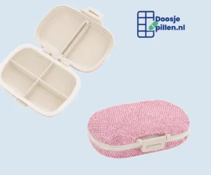 luxe dagelijkse pillendoos met glittersteentjes